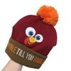 Acrylic Knitted Beanie Hat Warm Embroidered Beanies Funny Thanksgiving Hat  Themed Party