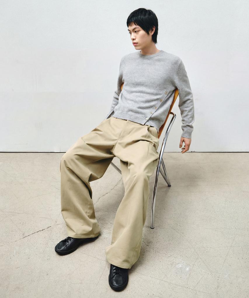 INTEMPOMOOD Long Pleated Chino Pants: 3 Colors