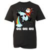OH OH Santa Riding Rainbow Unicorn Christmas T ShirtOffensive Xmas Joke Ugly Te