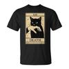 Tarot Card Black Cat Occult Witchy Black Cat Tarot Death T-Shirt