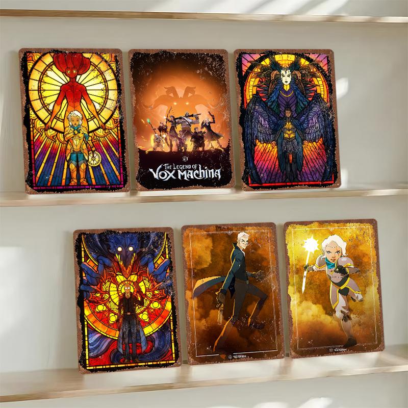 The Legend of Vox Machina Tinplate Posters Customizable Wall Art Retro Vintage Metal Tin Signs for Home and Decoration Gaming