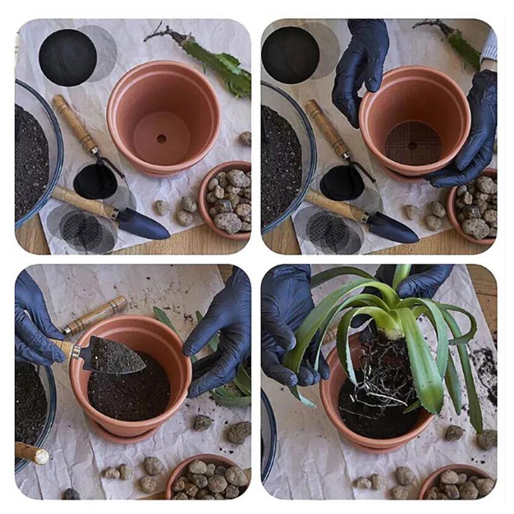 50Pcs Bonsai Pot Mesh Pad Breathable Drainage Grid Mat for Plant Care Soil Protection Eco-Friendly Gardening Tools DIY Supplies