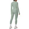 Zipper Crop Top Jacket & High-Waist Butt-Lifting Pocketed Pants Sports Set - Perfect for Yoga, Running, & Casual Fitness.