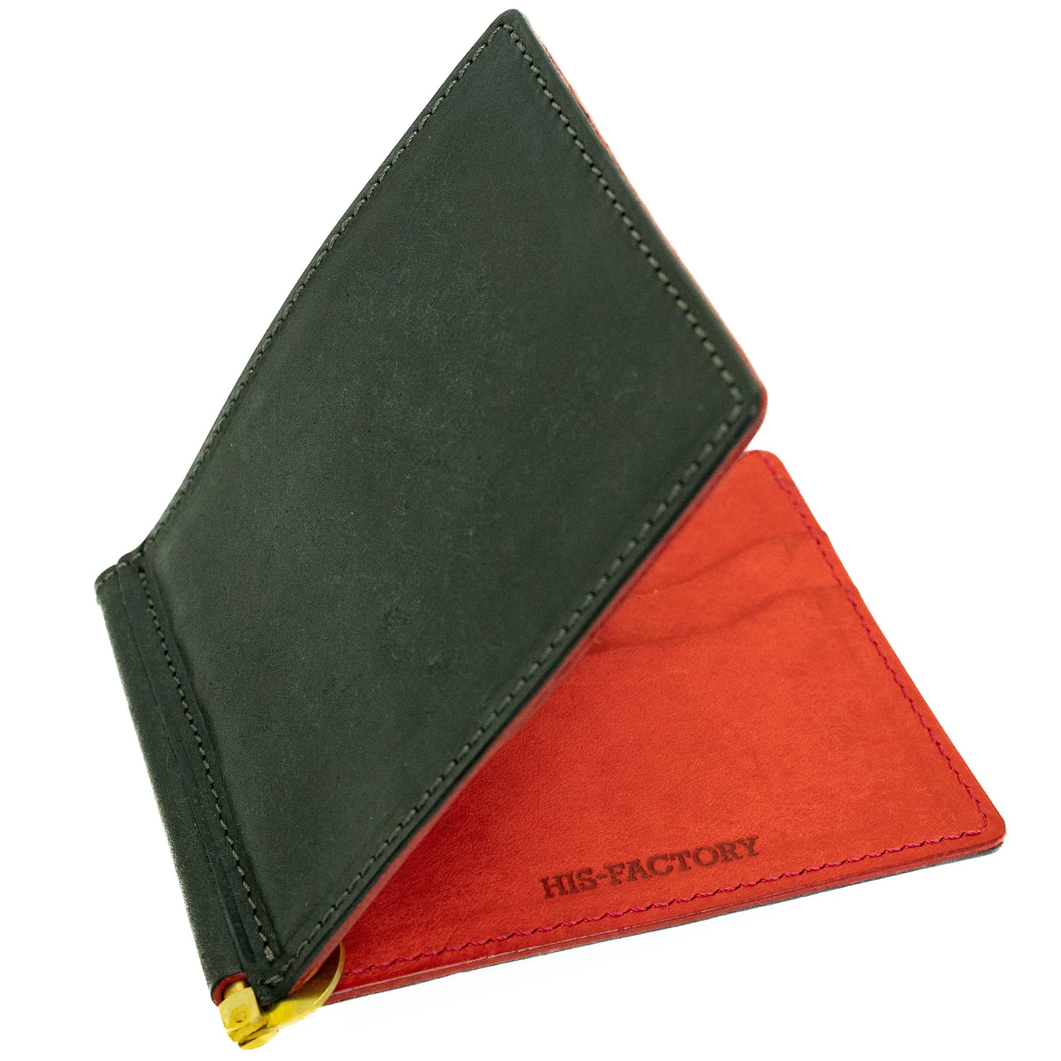 

Зажим для денег Pueblo Натуральная кожа Сделано в Японии Ручная работа мастеров Nero x [His Factory] Мужская Женская (06. Папаверо)