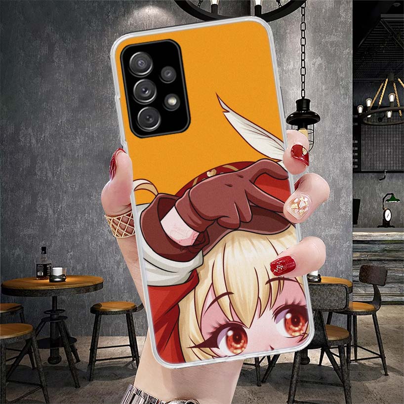 Genshin Impact Klee Phone Case For Samsung Galaxy A12 A22 A32 A52 A72 A02S A51 A50S A71 A70 A31 A20S Note 20 Ultra S10 A10S Gala