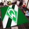Green and White Logo Designed floor mat, suitable as a non-slip mat for the living room or bedroom sofa