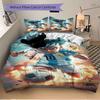 3pcs Dragon Ball Soccer Hero Bedding Set, Includes One Quilt Cover and Two Pillowcases, Bedroom and Guest Room Decoration. T72311157