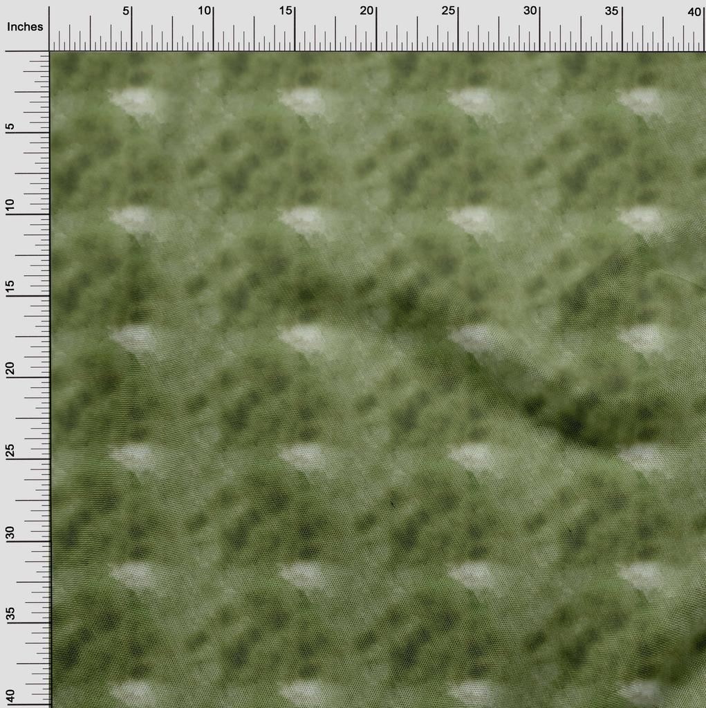 oneOone Cotton Flex Forest Green Fabric Abstract Smoke Dress Material Fabric Print Fabric By The Yard 40 Inch