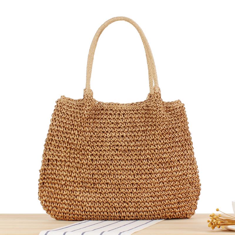 

Woven Solid Color Pleated Shoulder Bag: Handcrafted Vacation & Commute Accessory верблюд