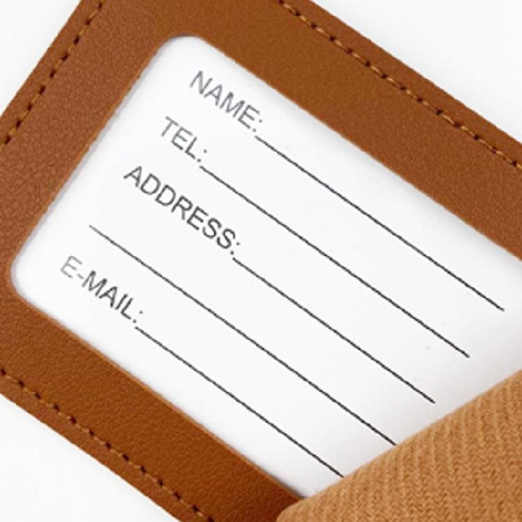 PU Baggage Backpack Tags Suitcase Luggage Tags Travel Suitcase Label with Strap
