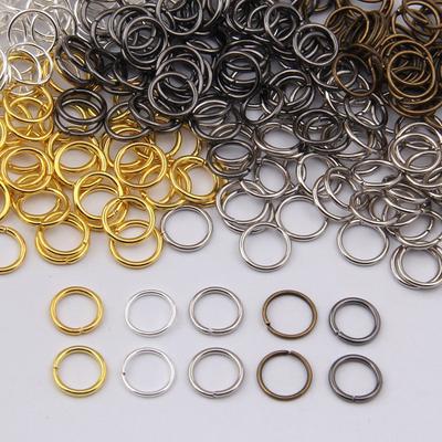 Aolly Bastelzubehör 4-10mm 200-480 Stück Vergoldet Versilbert Bronzeplattiert Ohrring DIY Einzelne Biegeringe Verbinder Schmuckherstellung
