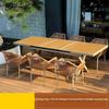 Outdoor Wicker Dining Set with Extendable Table
