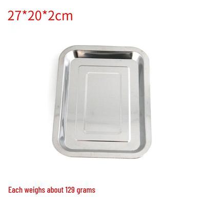 Stainless Steel Rectangular Shallow Serving Tray