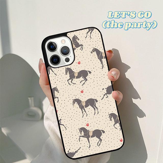 Herbst Pferde Muster Collage Handyhülle Cover für iPhone 17 Air 16 16e 15 12 11 13 14 Pro Max Apple Plus Hülle