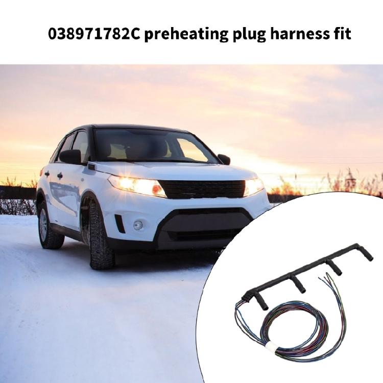 Replacement Car Engine Heater Cord Glow Plug Bridge Wiring Harness Connector for Golf 038971782C V10830116 84554003001