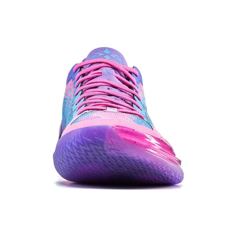 LiNing Liren 4 V2 Ammonite men low-top performance basketball shoes blue purple with BOOM cushioning technology ABAU037-9