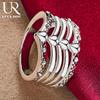 925 Sterling Silber AAA Zirkon Kristall Ring Modische Hochzeit Schmuck