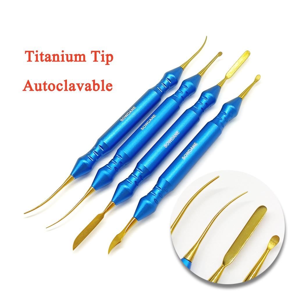 1 Piece Titanium Double Ends Dentist Sculpture Knife Wax Carving Tools Spatula Blade Dental Lab Tools