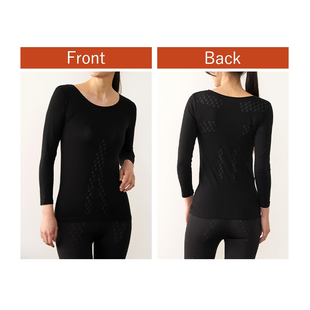 Revive Shirt Warm Power Recovery Inner Undershirt Innerwear, 3/4 Sleeve, Women's Shirt, Wear, Shirt, (L)