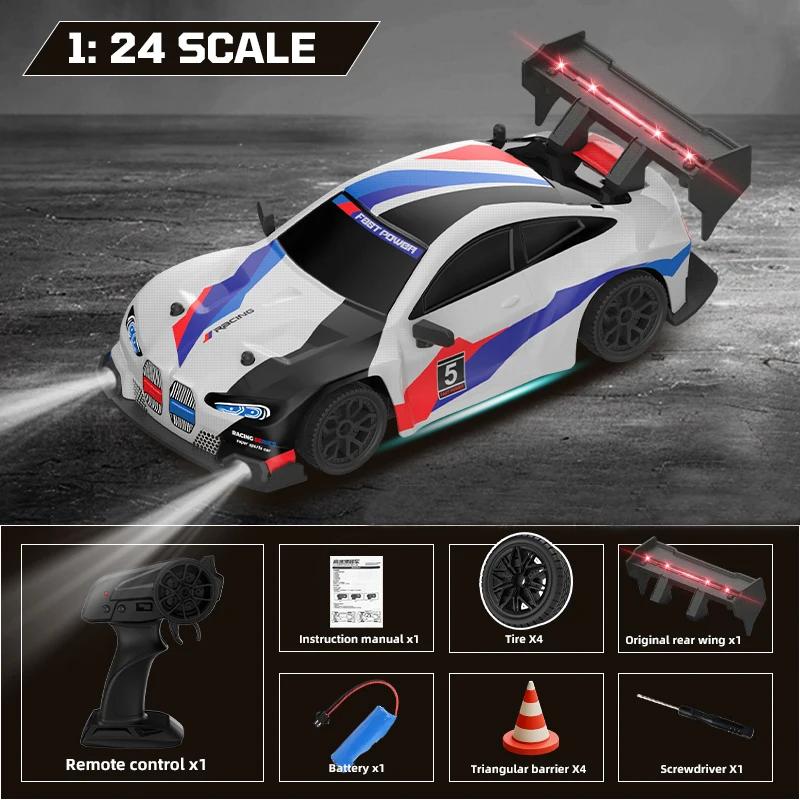 1/24 RC Drift Vehicle Remote Control Racing Car Competition Race Car Toy for Children 4WD High Speed Cars Electric Model Boys