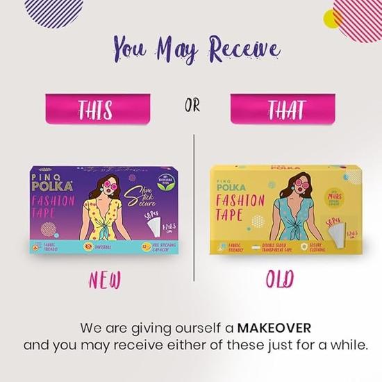 PINQ POLKA Premium Double Sided Fashion Tape for Invisible Clothing To Hold Your Cloths Securely Against Your Skin or Undergarment