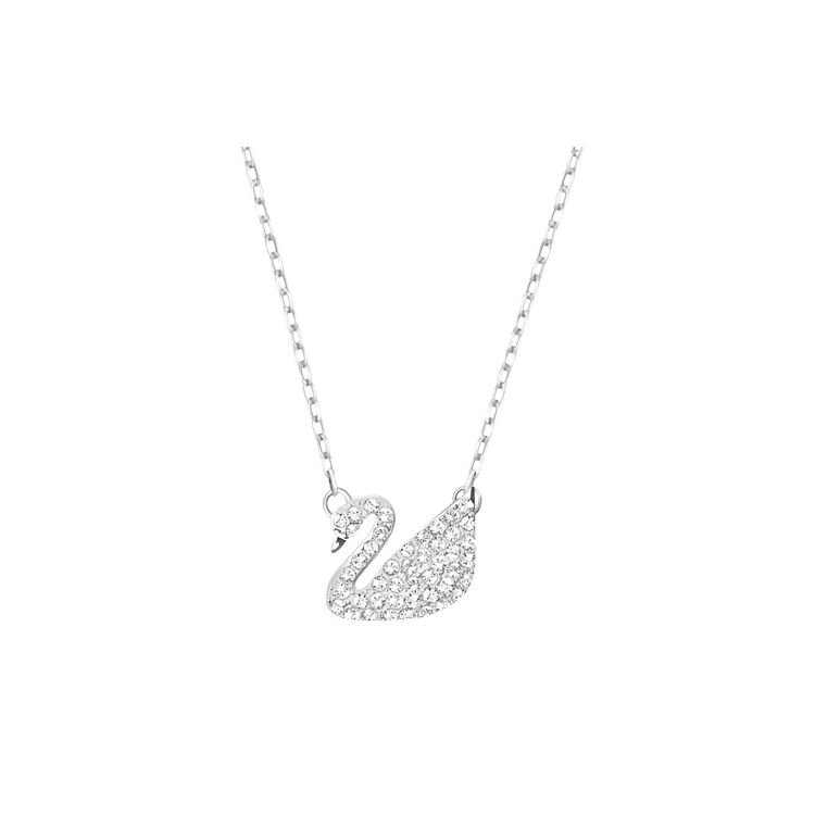 Swarovski Asian Special Edition Imitation Crystal Necklace Women necklace Silver 5187404 Box (Random Color)