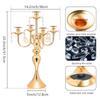 European Retro Five-Head Metal Candle Holder for Weddings and Restaurants