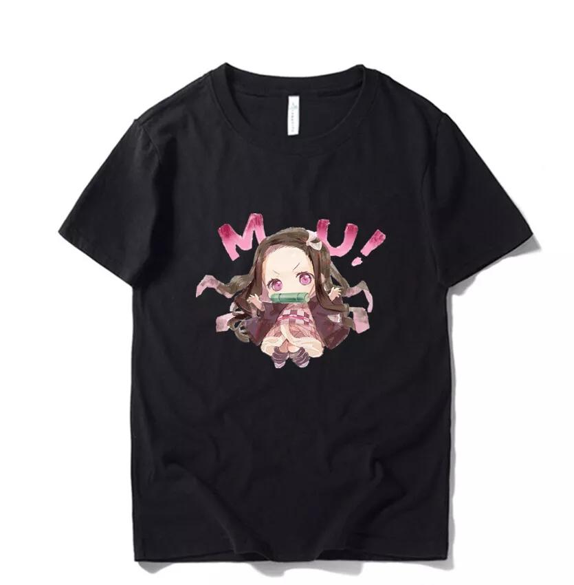 Demon Killer Kimetsu No Yaiba Kamado Nezuko Print Unisex T-Shirt Summer New Men's and Women's Streetwear