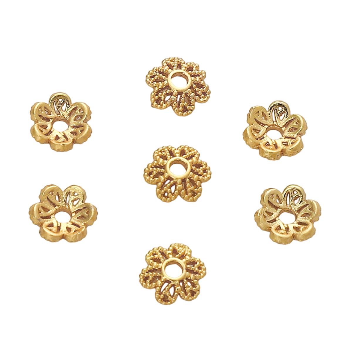 

Набор для изготовления браслета и ожерелья в древнем стиле, с золотыми бусинами-разделителями в виде цветов