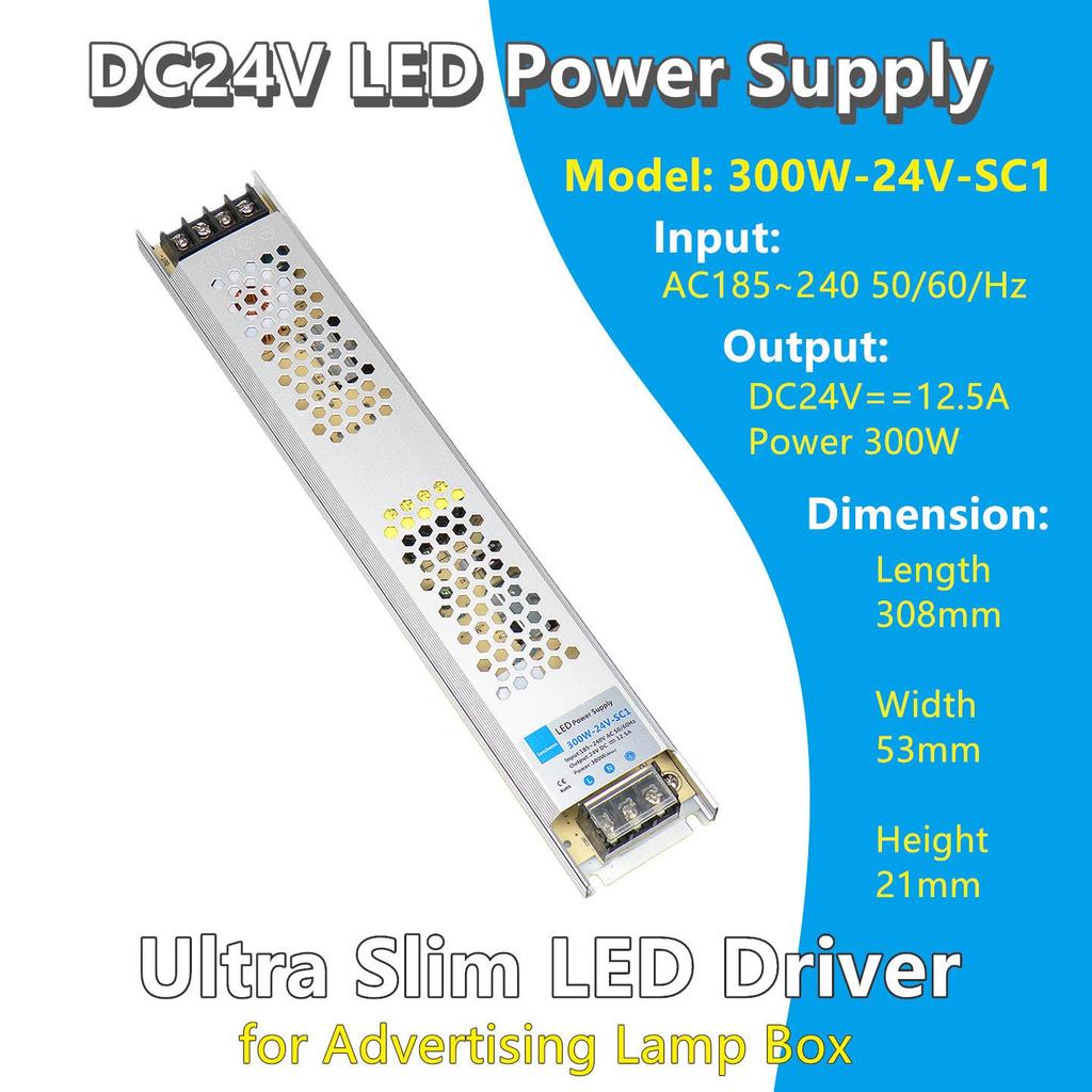 24V Slim LED Driver for Lightbox Signs
