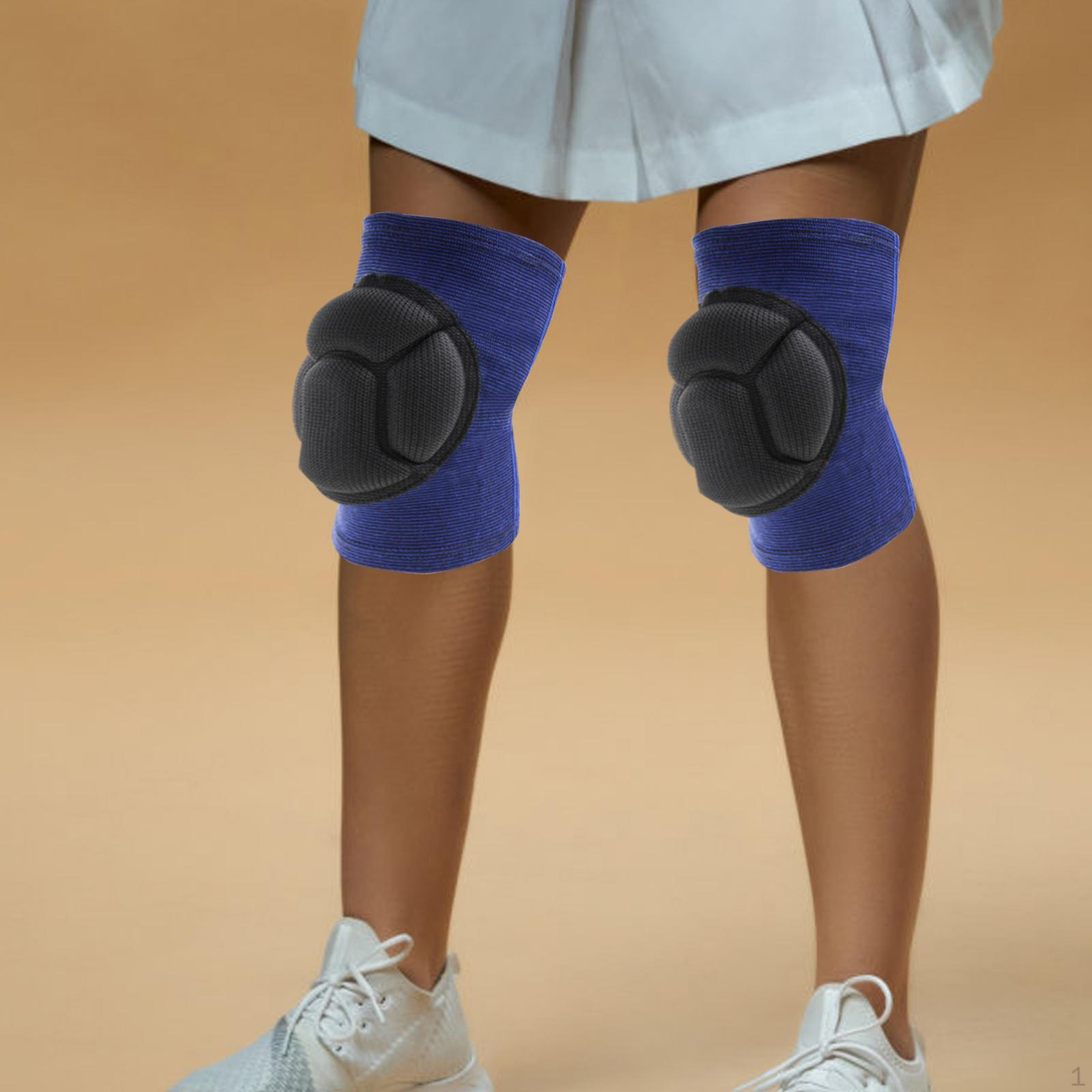 

1Pair Knee Pads Adjustable Breathable Wrestling Working Protector Sleeve Blue S