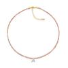 Elegant 2m Zircon Beaded Clavicle Chain: 26-Letter Deep Sea Shell Necklace for Women.
