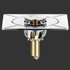 10*10cm Brass Chrome Pop-up Foot Floor Drain Anti-odor Bath Drains Push Down Deodorization Square Matte Shower Room Plug Cover