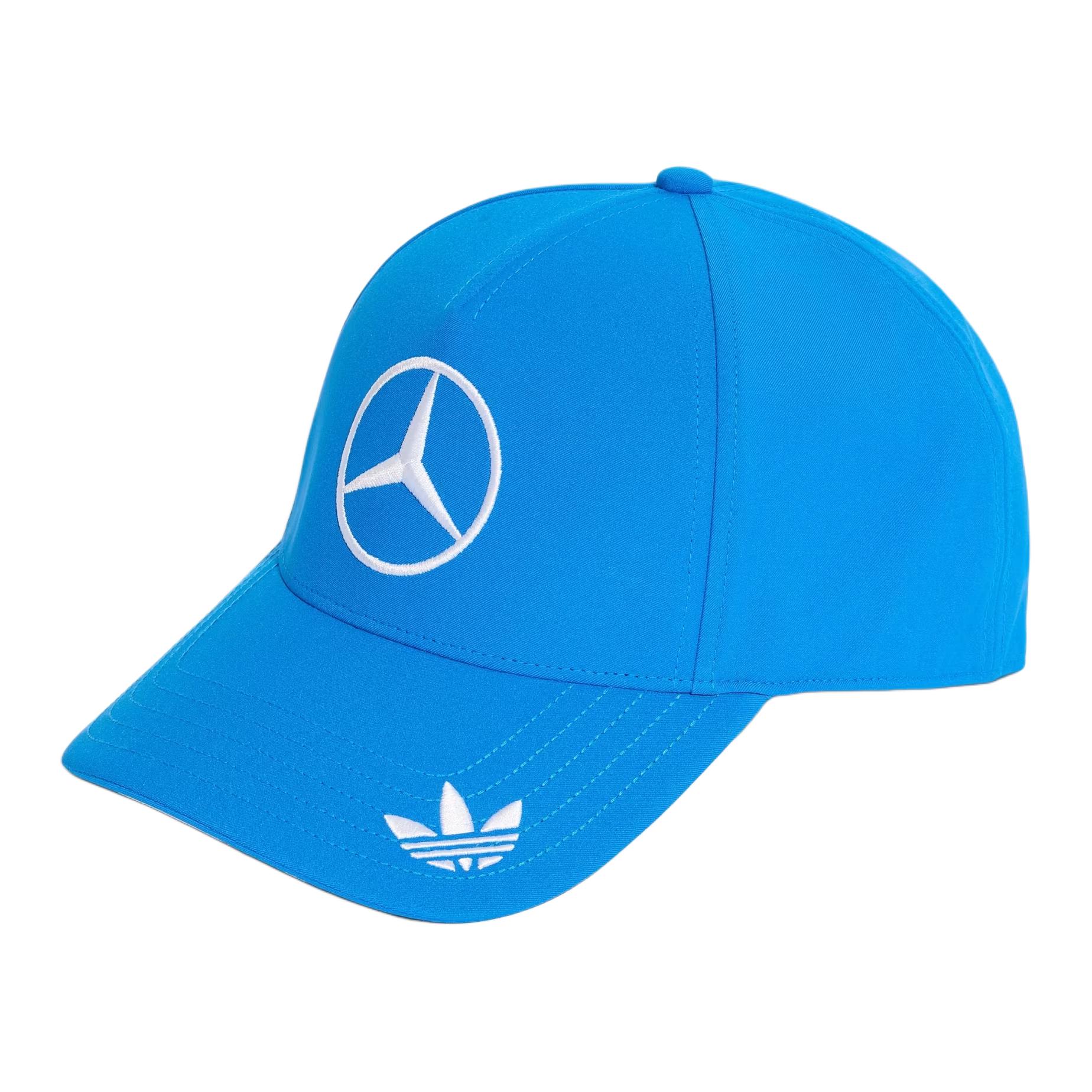 Adidas Originals Trefoil Pattern Mercedes Star Polyester Baseball Cap Unisex Hats Blue KS3940 OSFM
