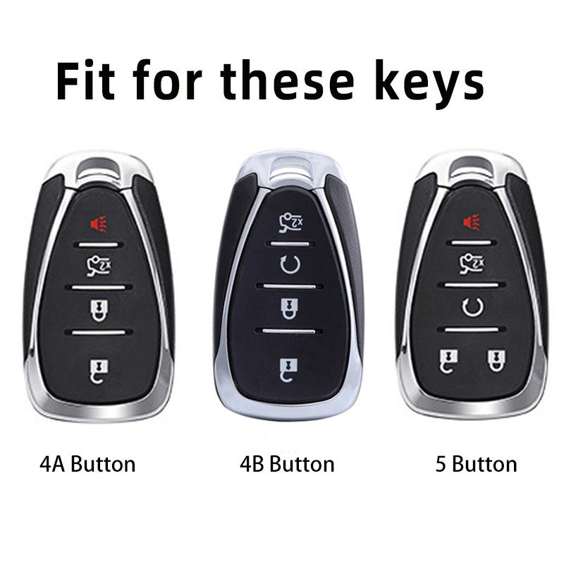 For Chevrolet Chevy Malibu Camaro Cruze Traverse Sonic Volt Bolt Equinox 4/5 Buttons TPU Car Key Case Cover Shell Fob Keychain