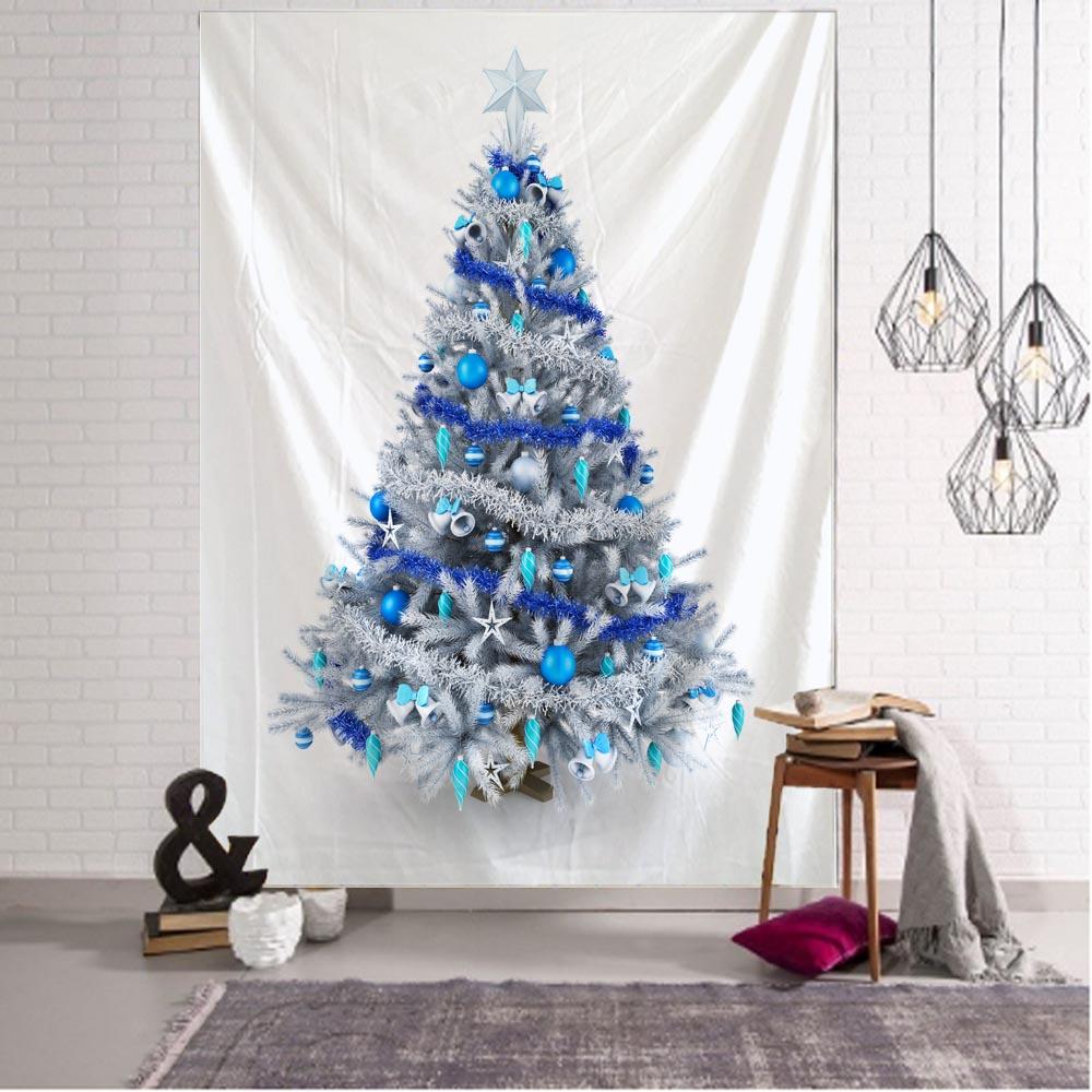Merry Christmas Noel ağacı dekorasyonu baskılı desen goblen ev oturma odası yatak odası duvar dekorasyonu goblen