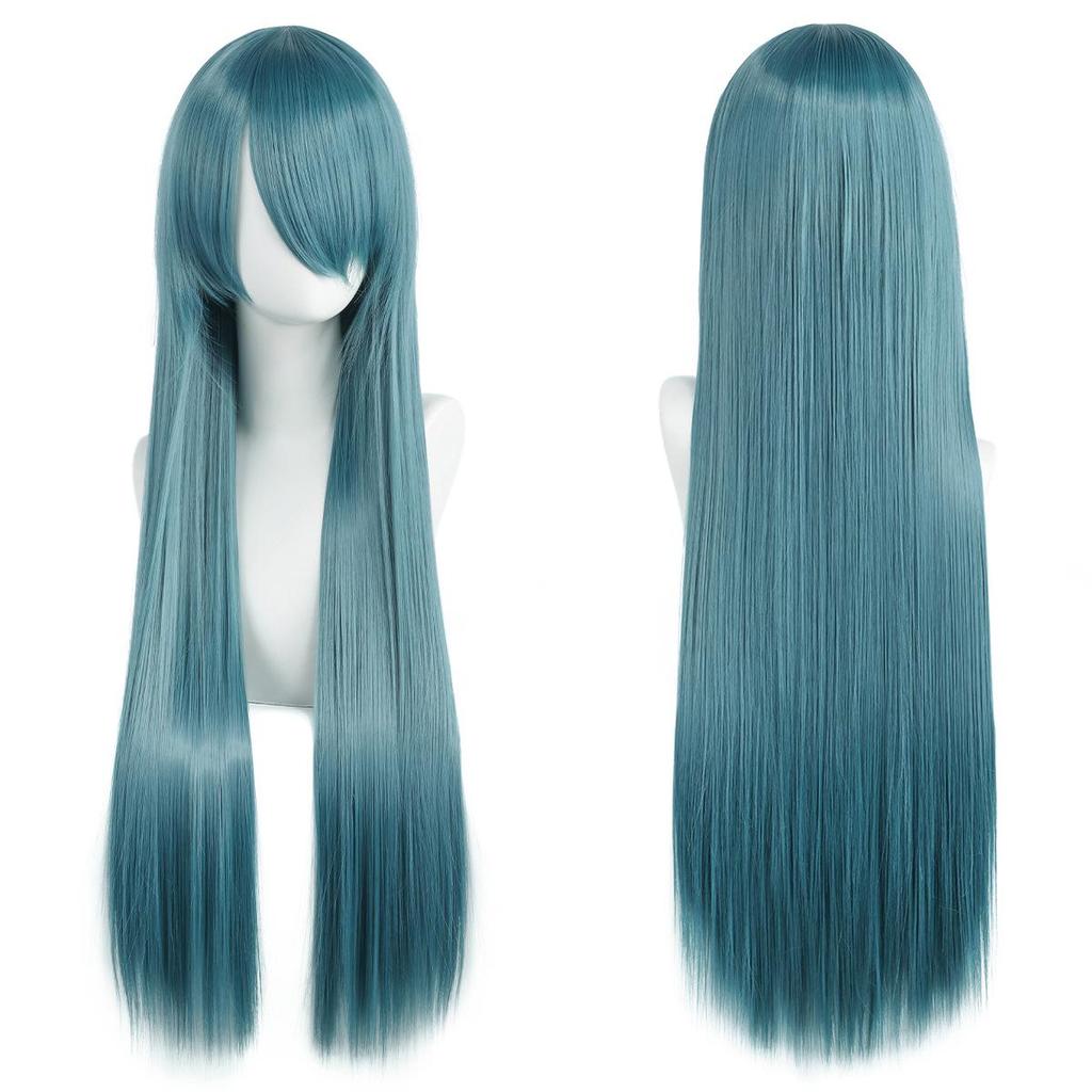 Mao Niang Stil 80cm Lange Gerade Cosplay Perücke, Unisex, Bunt und Vielseitig