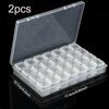 28 Grids Diamond Painting Tools Storage Box with Funnel Sticker Pen Diamond Painting Embroidery Accessories Container