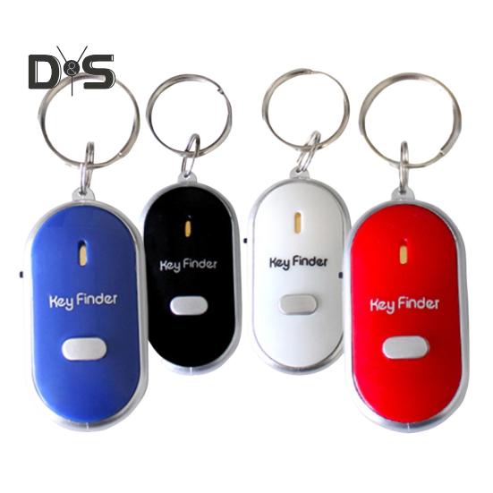 2Pcs Key Finder Keychain Whistle Remote Control Flashing Key Tracker Device Portable Waterproof Anti-lost Key Ring Holder