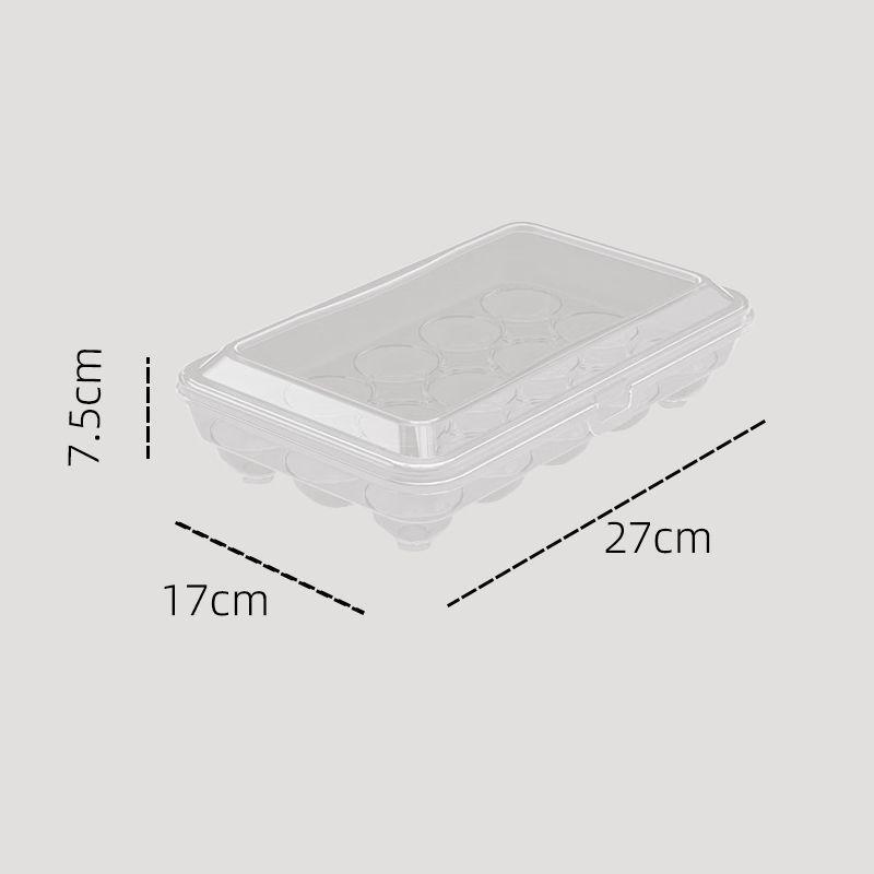 Compact Egg Storage Tray with Lid - Food Safe Organizer for Freshness in Refrigerator