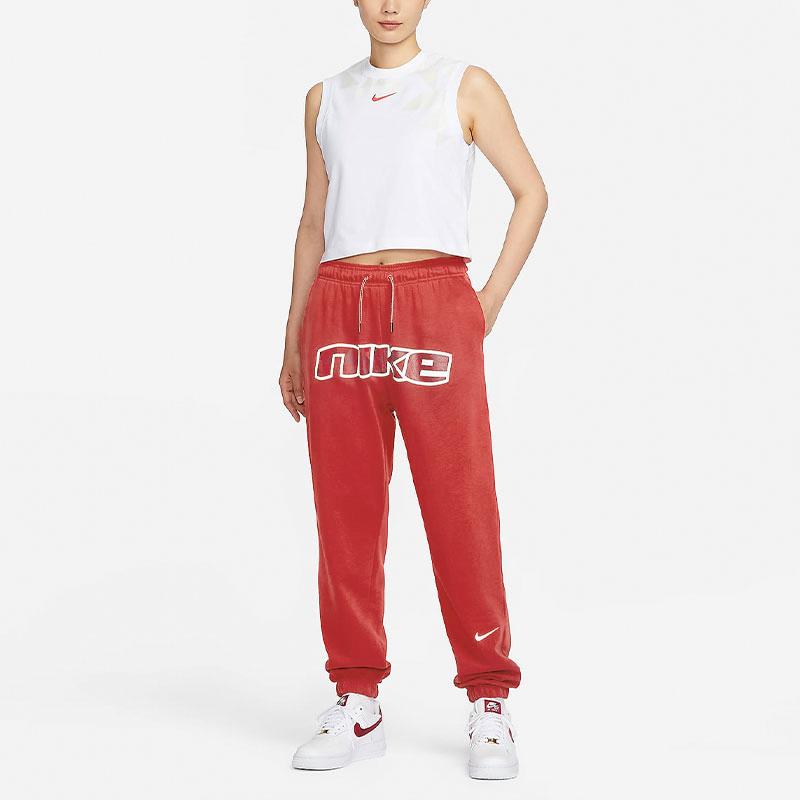 Nike Sportswear Icon Clash Printed Fleece Joggers Women Bottoms Mystic-Red FQ0367-666