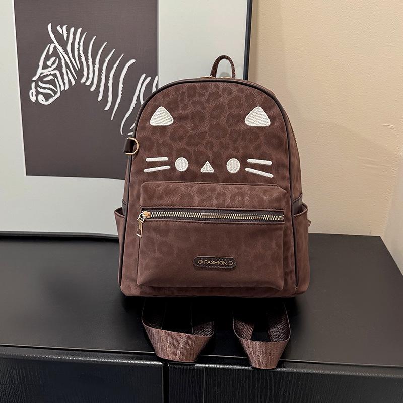 Schoolbag Korean version ins cartoon cute kitten backpack female niche design fashionable versatile casual large-capacity backpack