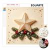 Hochwertiges gerahmtes Perlenkunst-Set mit Weihnachtsstern-Muster, 5D funkelnde Perlenleinwand, DIY entspannendes Bastelset für festliche Wanddekoration zu Hause, Geschenk