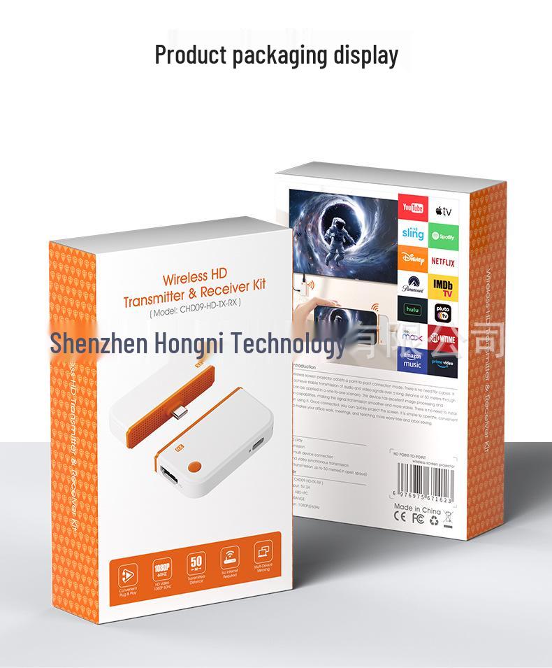 Type-C Wireless HDMI Screen Projector - HD Computer to TV Display with Point-to-Point Mirroring