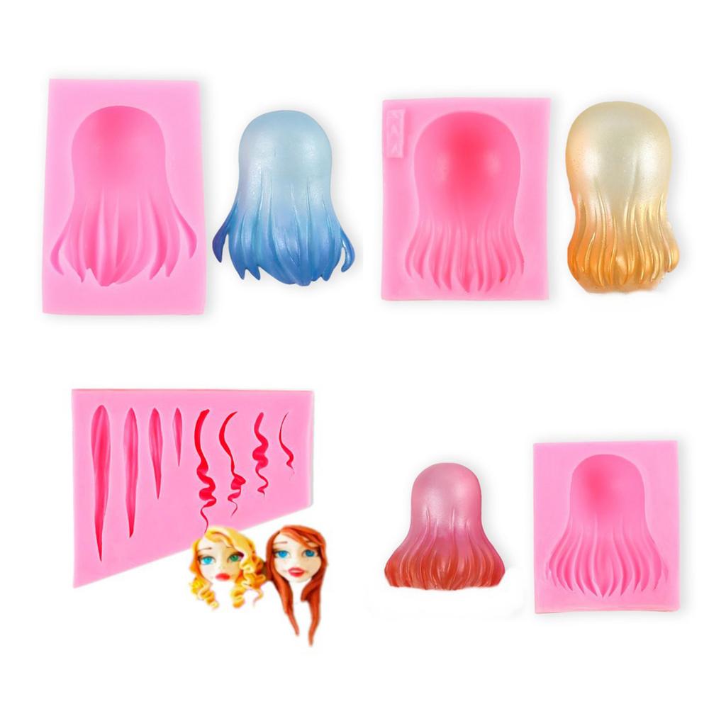 Epoxy Resin Silicone Molds Doll Hair Shaped DIY Craft Moulds Silicone Material Perfect Gift for DIY Crafts Enthusiasts