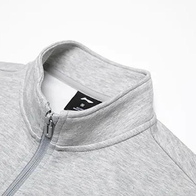 Li Ning Plain Logo Minimalist Running Fitness Comfortable Versatile Stand Collar Cardigan Sweatshirt Casual Sports Suit YWDV349-2+AKLU881-1