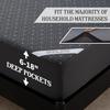 BEDLORE Queen Mattress Protector, Waterproof Noiseless Mattress Cover with Deep Pocket for 6-18 inches Mattress, Soft Breathable Mattress Pad Machine