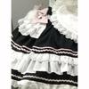 Frühlings Lolita Retro Elegant Süß Minirock Anzüge Damen Y2k Spitze Harajuku Schleife Prinzessin Outfits