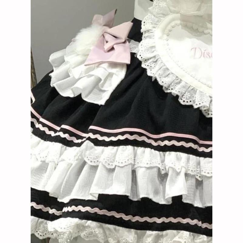 Frühlings Lolita Retro Elegant Süß Minirock Anzüge Damen Y2k Spitze Harajuku Schleife Prinzessin Outfits