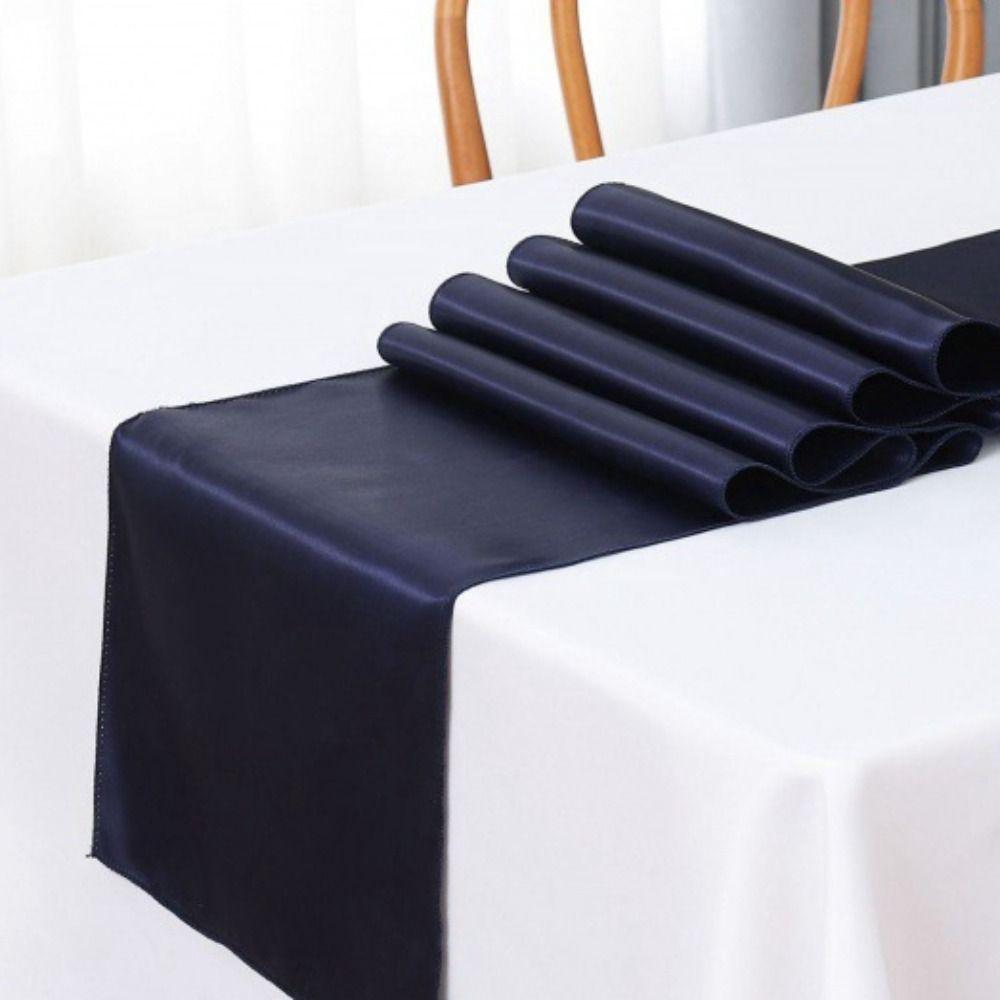 3PCS Elegant Satin Table Runner Classical Coffee Table Runner Decorative Tablecloth  Graduations